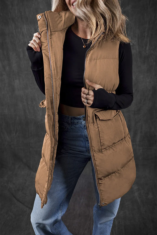 Amelia Pocketed Zip Up Vest