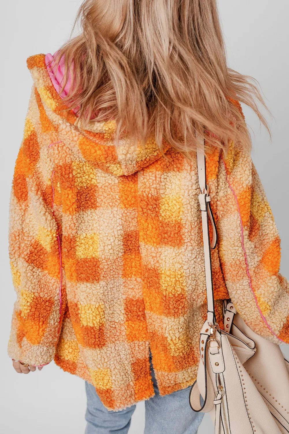 The Emily Plaid Sherpa Hooded Jacket