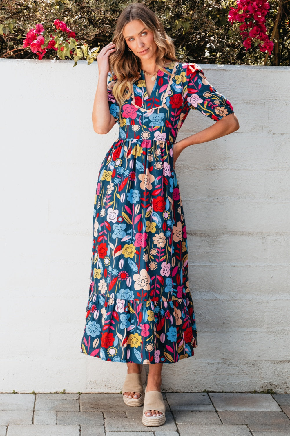 Fields of Floral Midi Dress