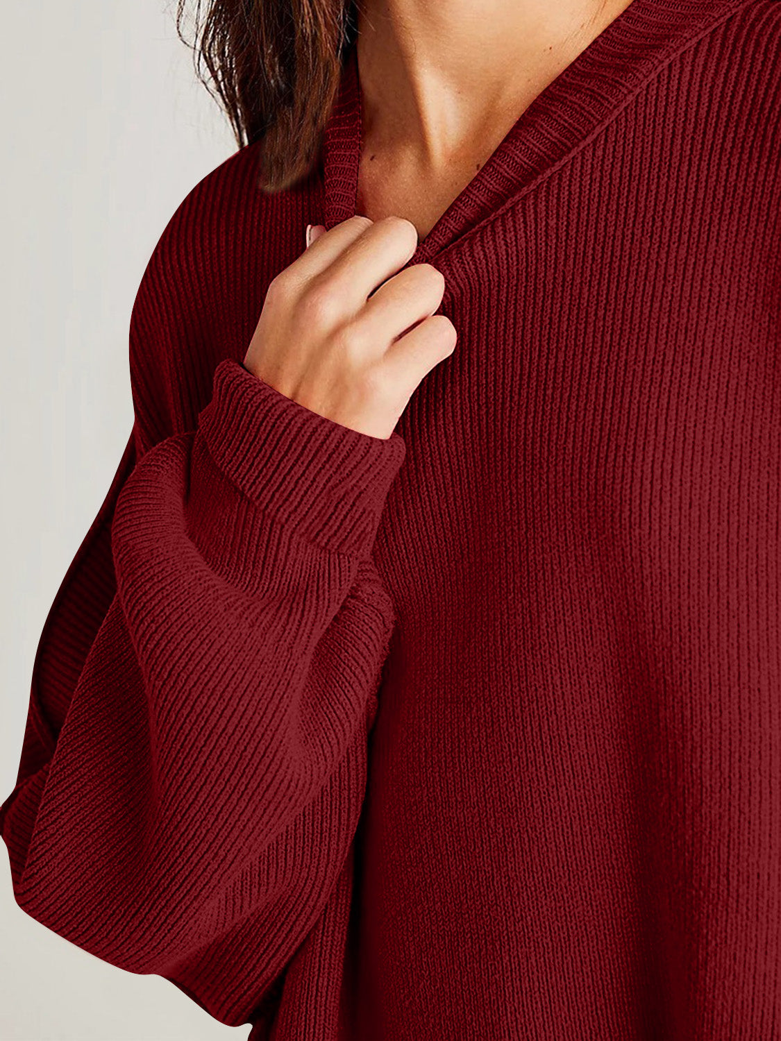 Mandy Side Slit Sweater  Oversized Pullover Sweater