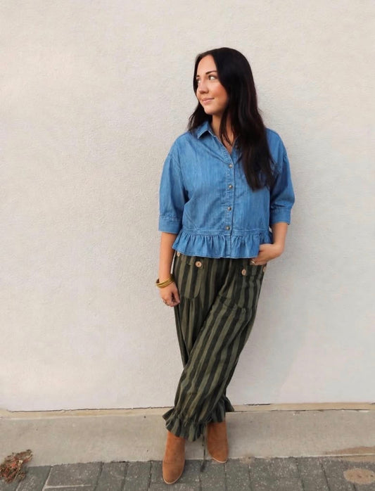 Striped Wide Leg Pants