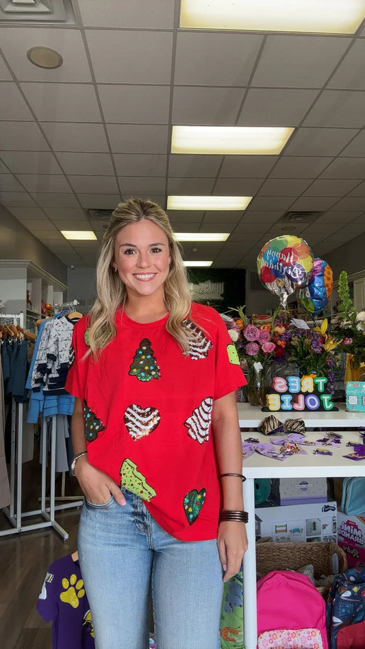 Preorder 11/5 : Tree Cake Sequin Top