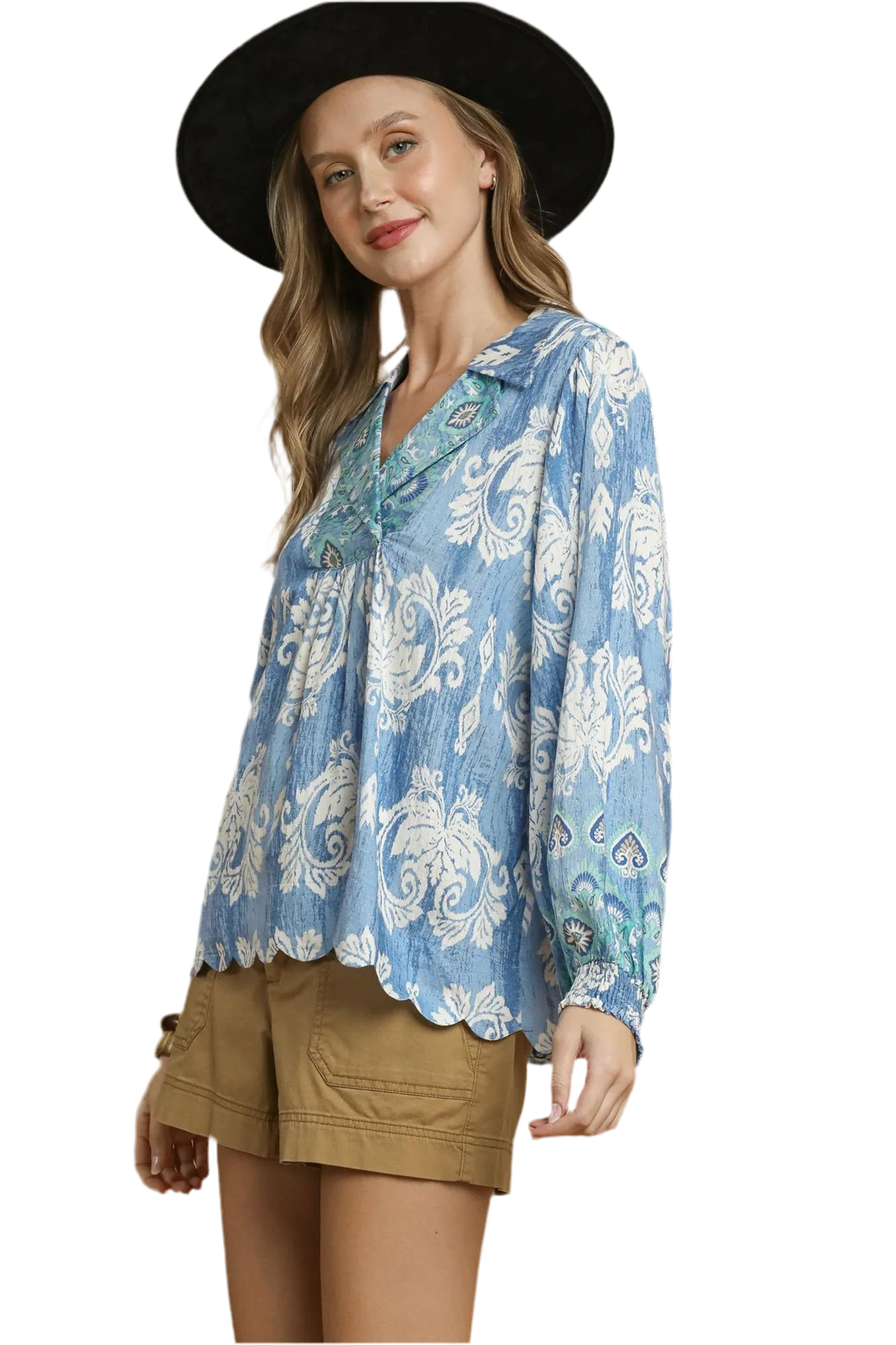 Umgee Scalloped Trim Destiny Top