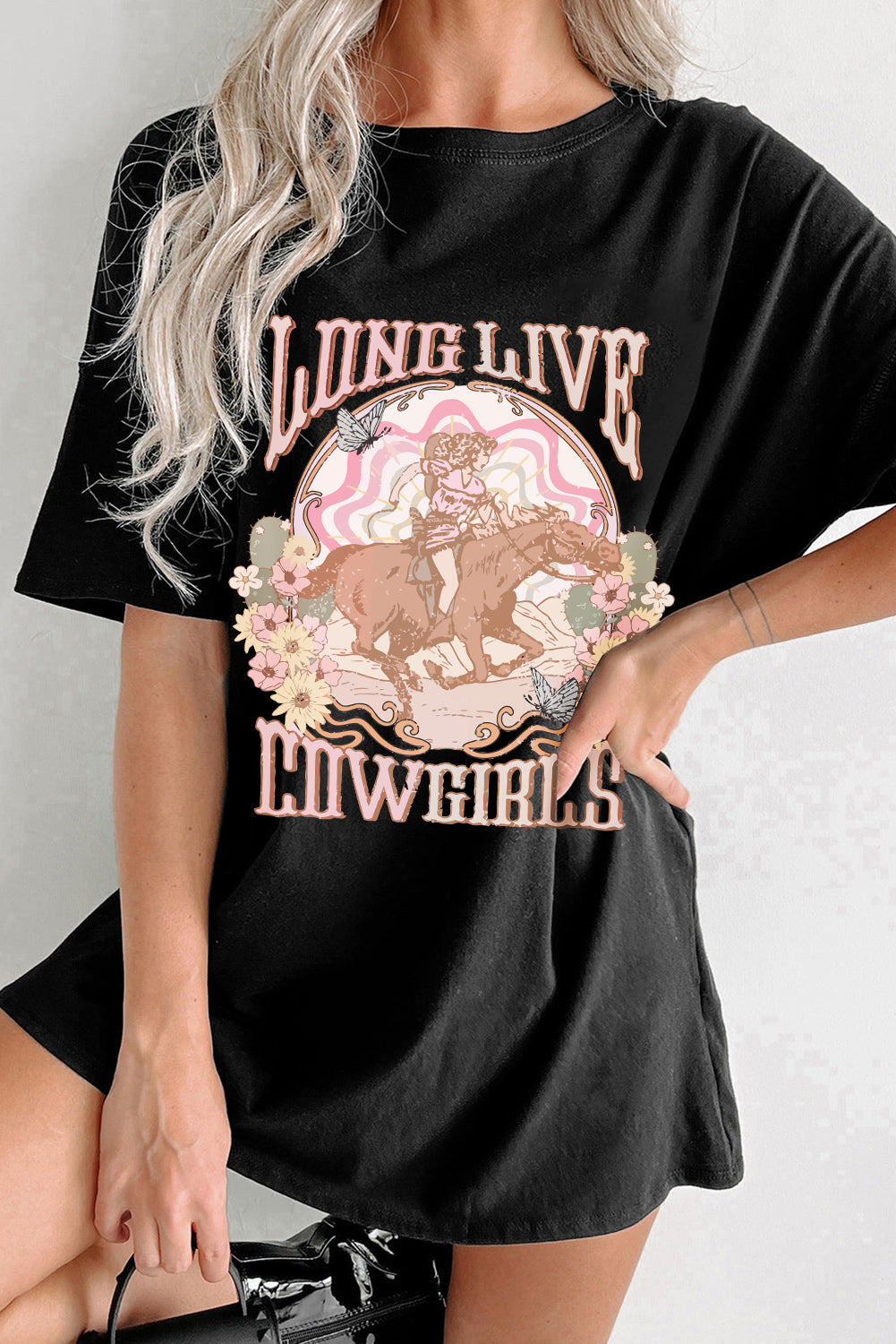 Long Live Cowgirls Graphic Oversize T-Shirt