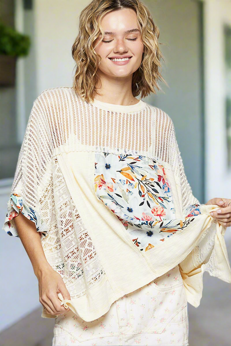 POL Hollow Hill Knit Top