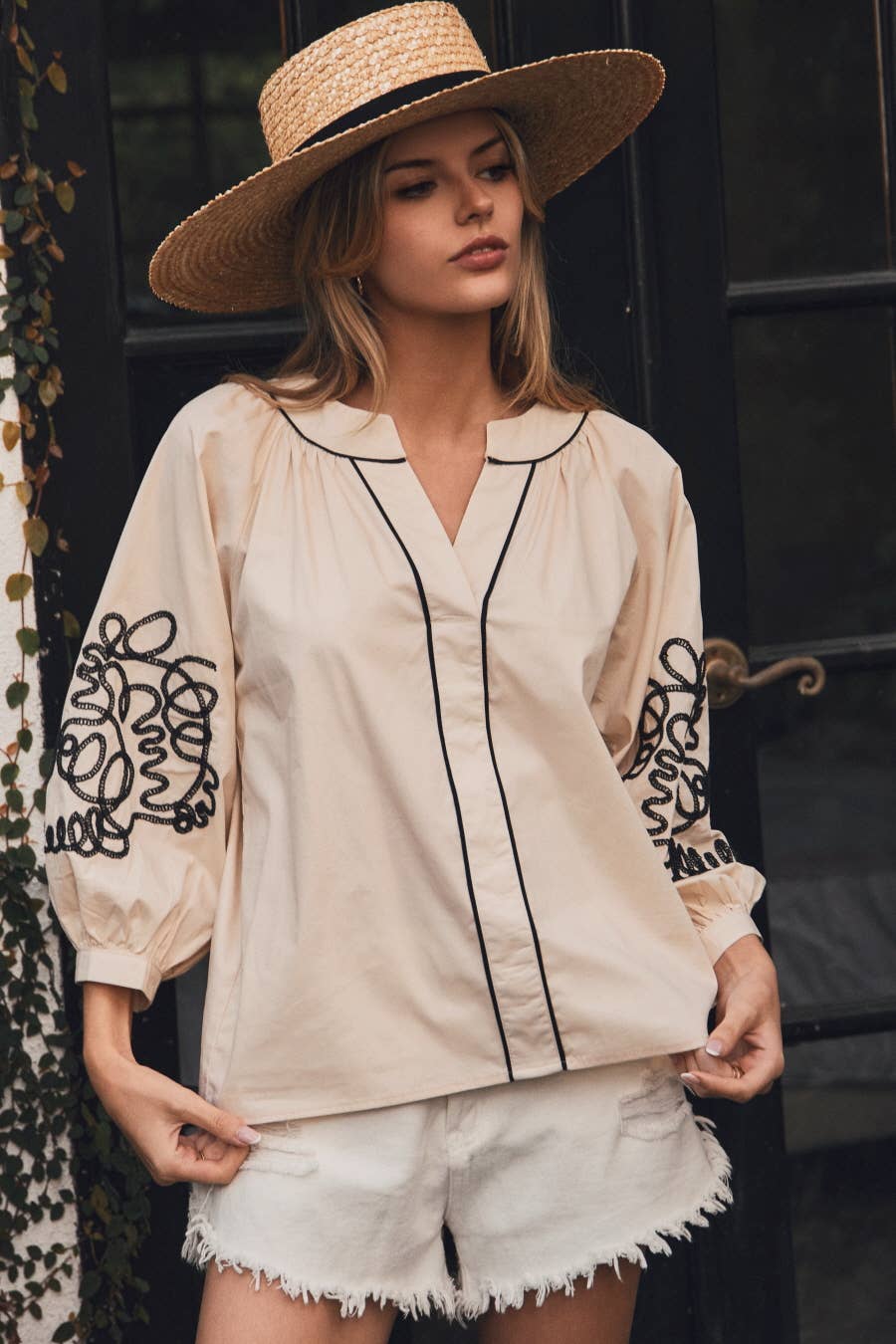 Bethany Embroidered Top