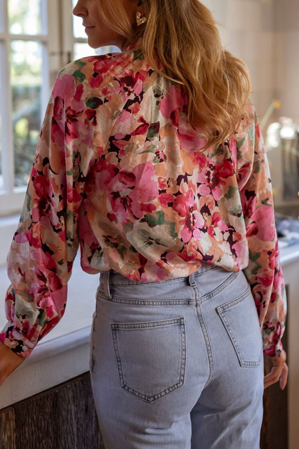 Frill Foward Button Down Top