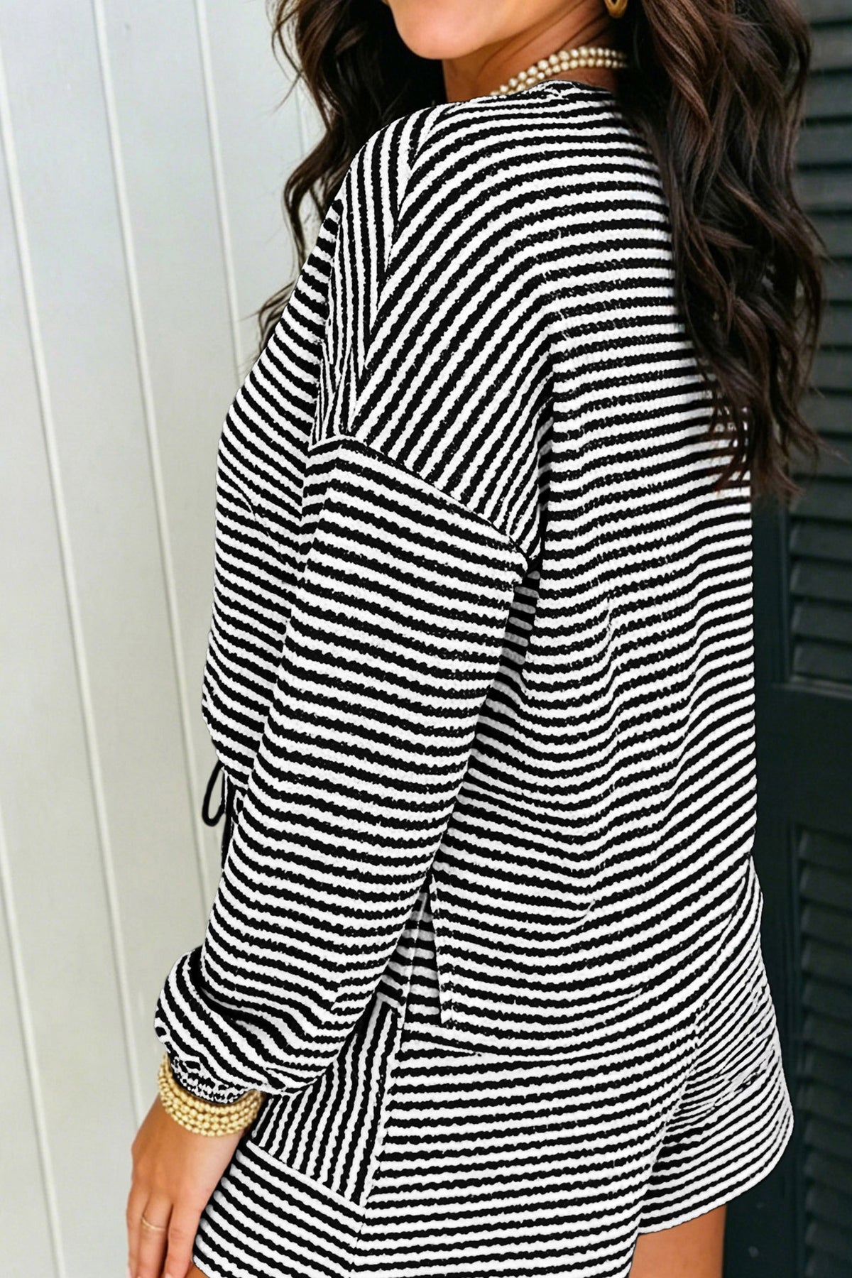 Lucky Enough Striped Shorts Set