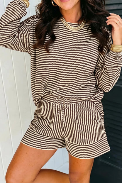 Lucky Enough Striped Shorts Set