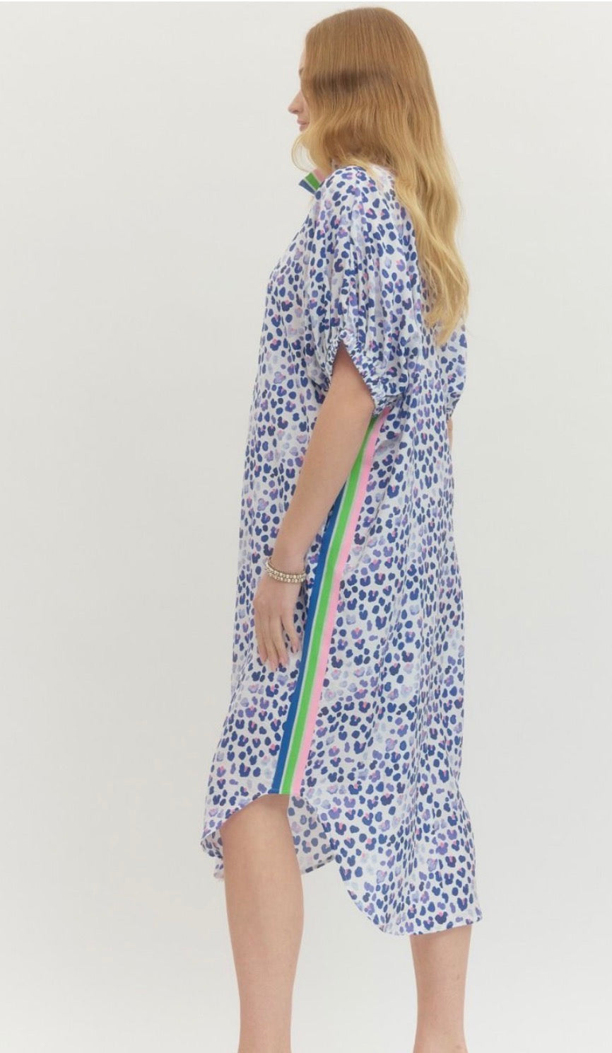 Neon Leopard Midi Dress