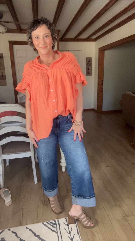 The Margo Coral Top