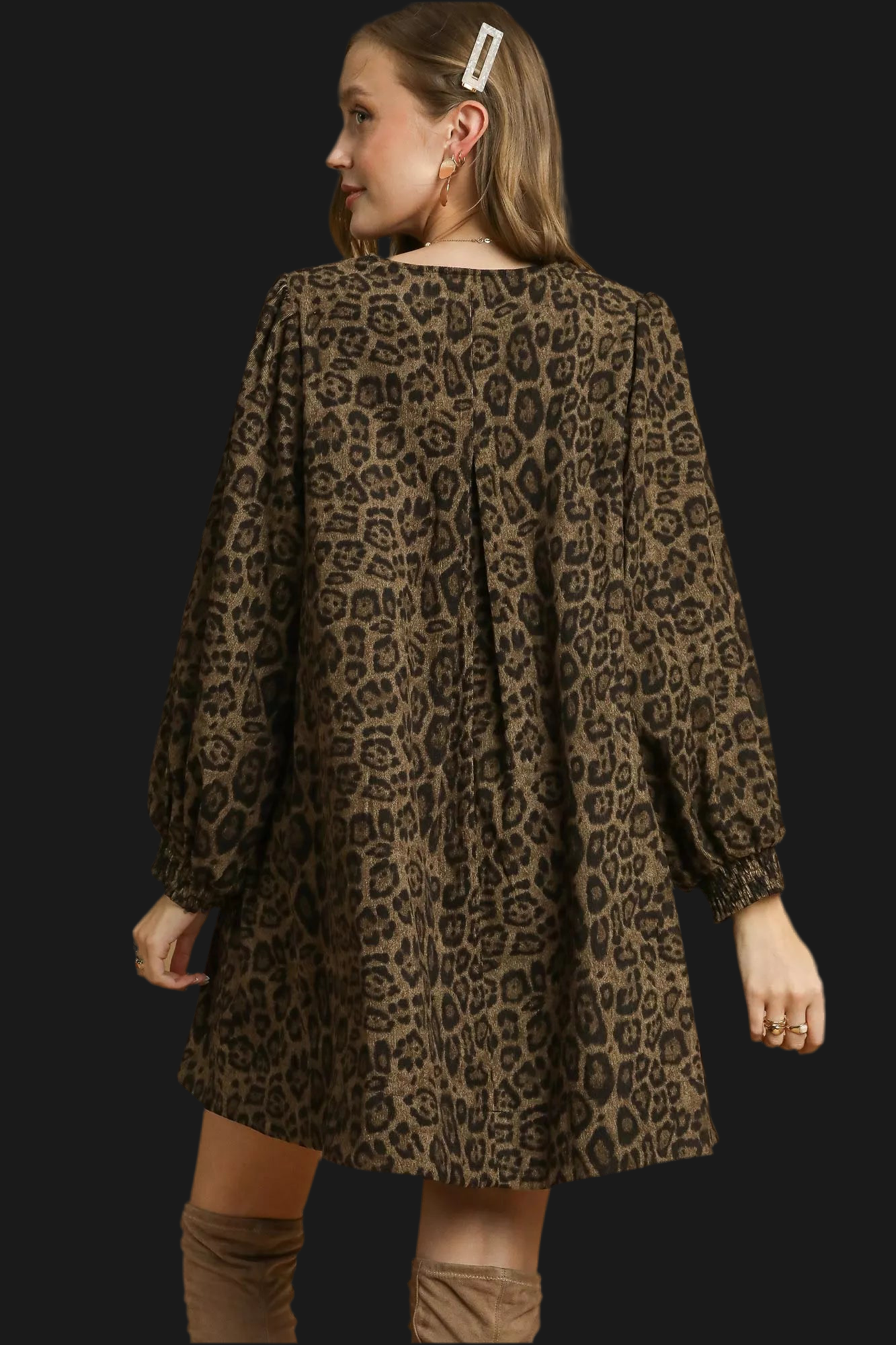 Umgee Leopard Print Swing Dress