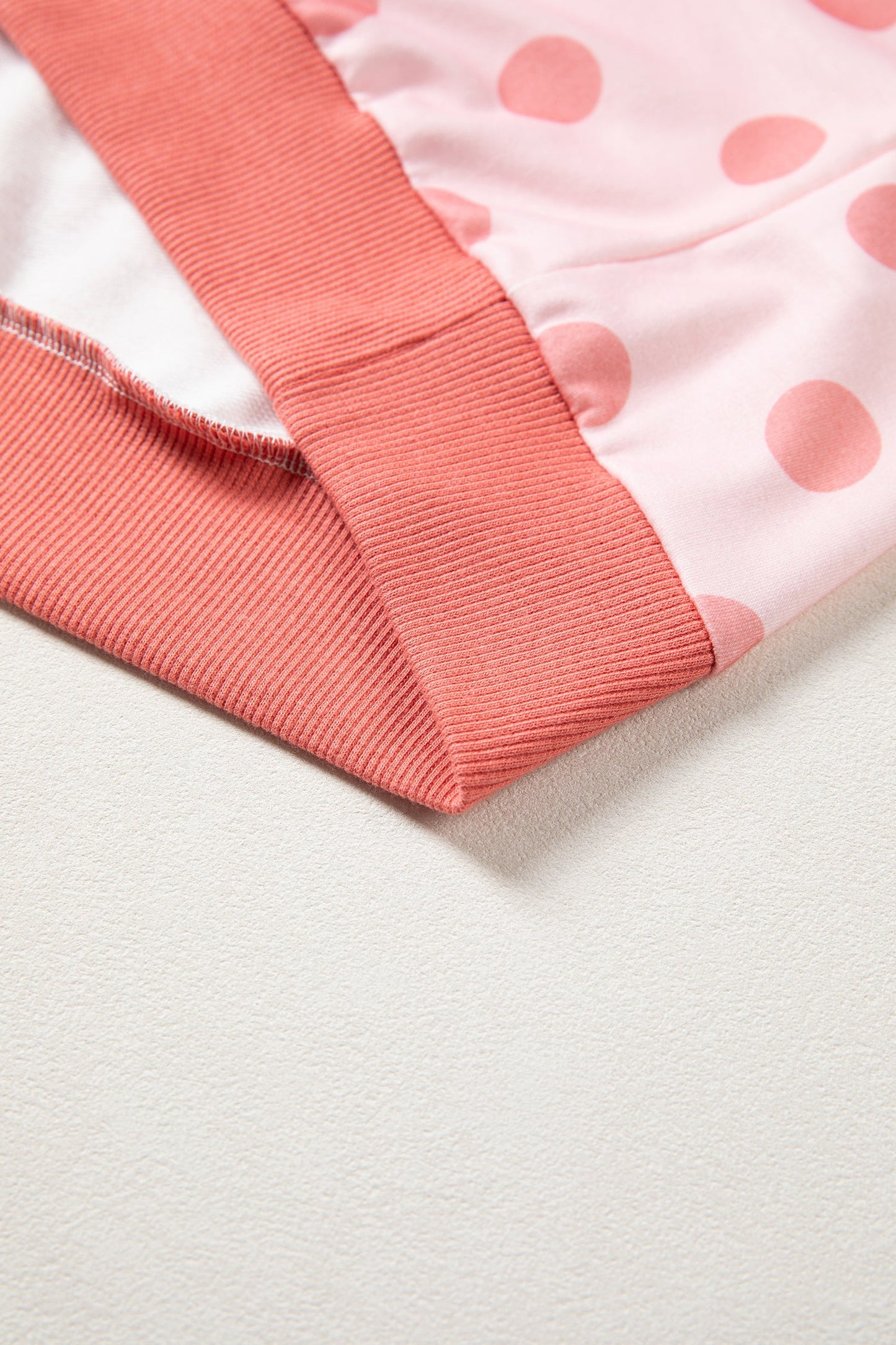 Colorblock Polka Dot Short Sleeve Tee
