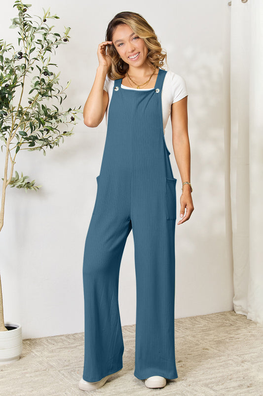 Whitney Wide Strap Overall with Pockets