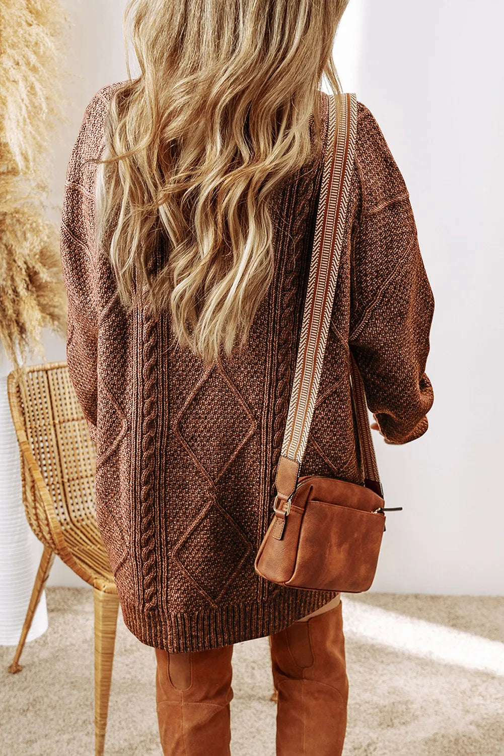 Jasmine Cable-Knit Sweater Dress