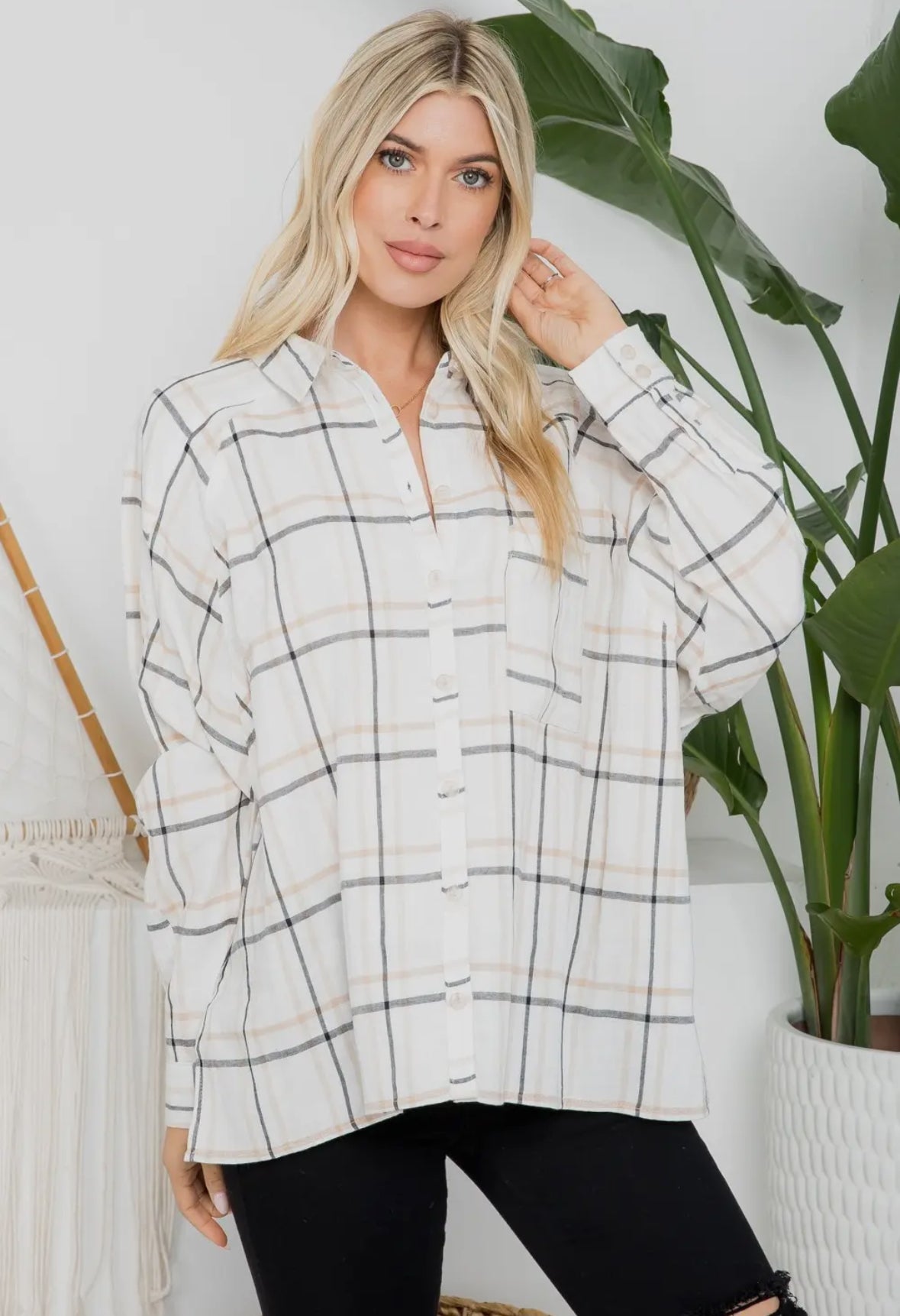 Marissa Raglan Sleeve Oversized Boyfriend Top