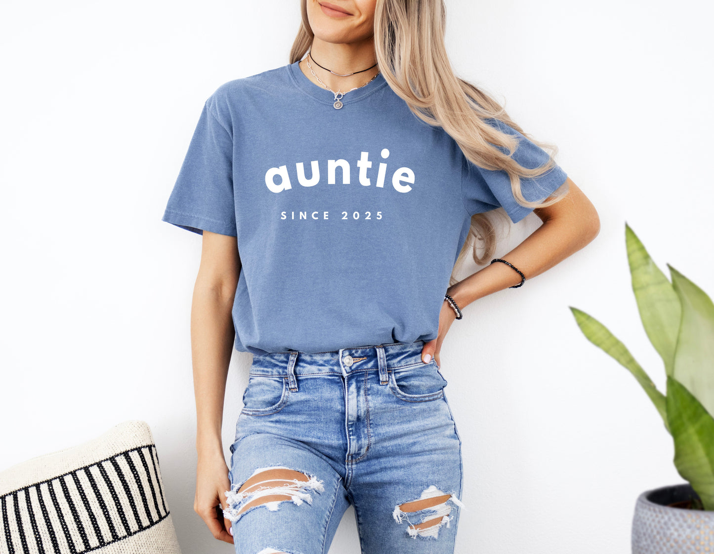 Aunt Personalized Est Year Comfort Colors Graphic Tees