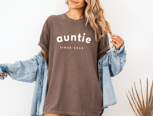 Aunt Personalized Est Year Comfort Colors Graphic Tees