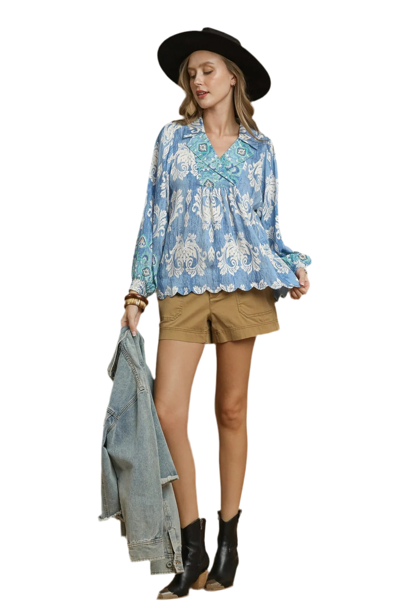 Umgee Scalloped Trim Destiny Top