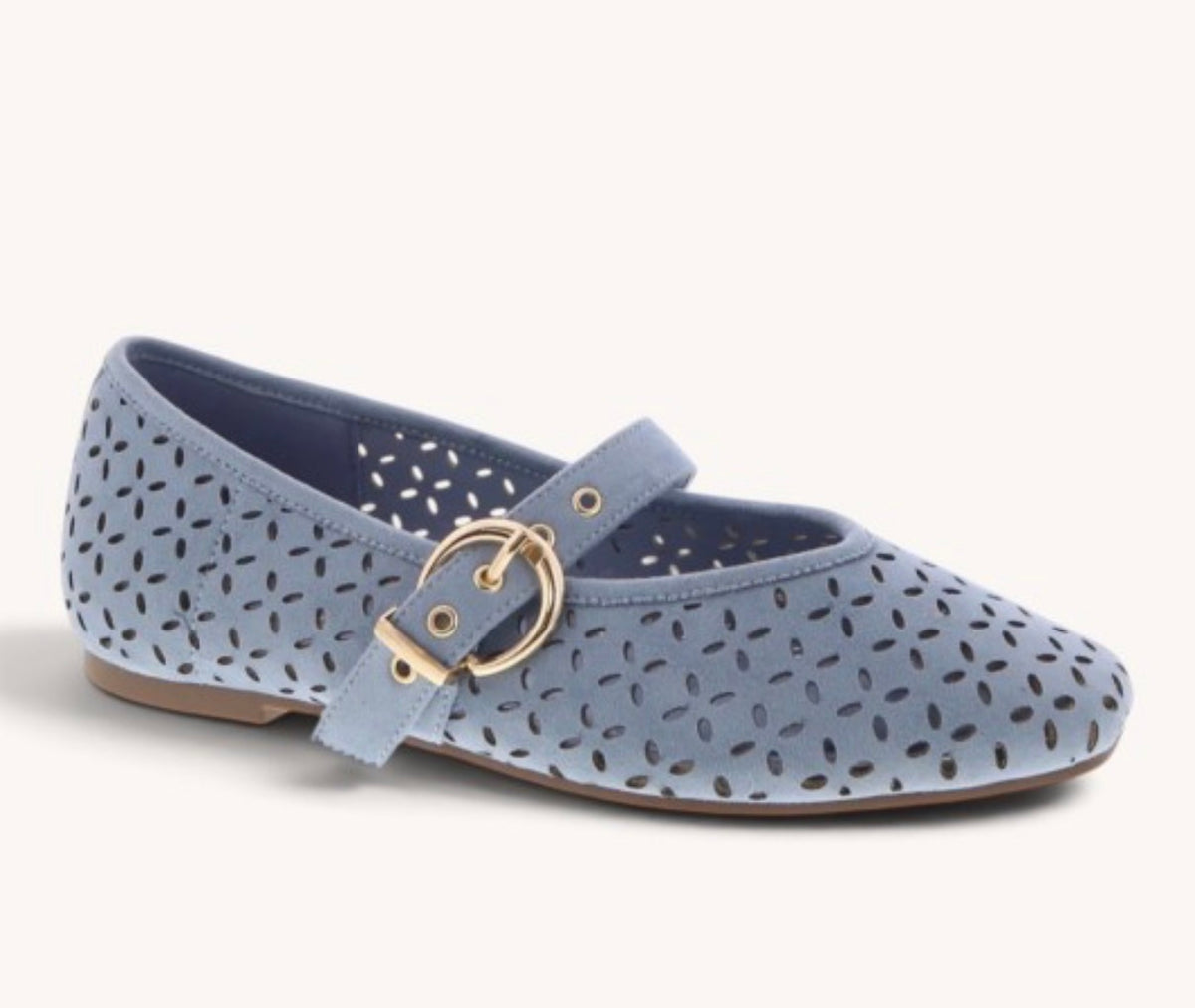 Blue Suede Mary Jane Shoes