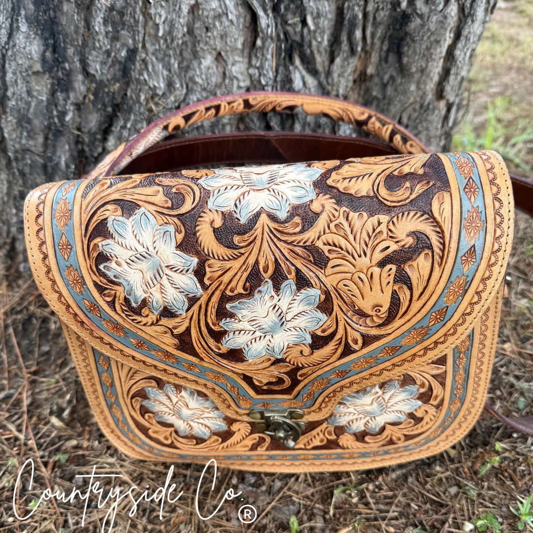 Stella Tooled Leather Concealed Carry Handbag