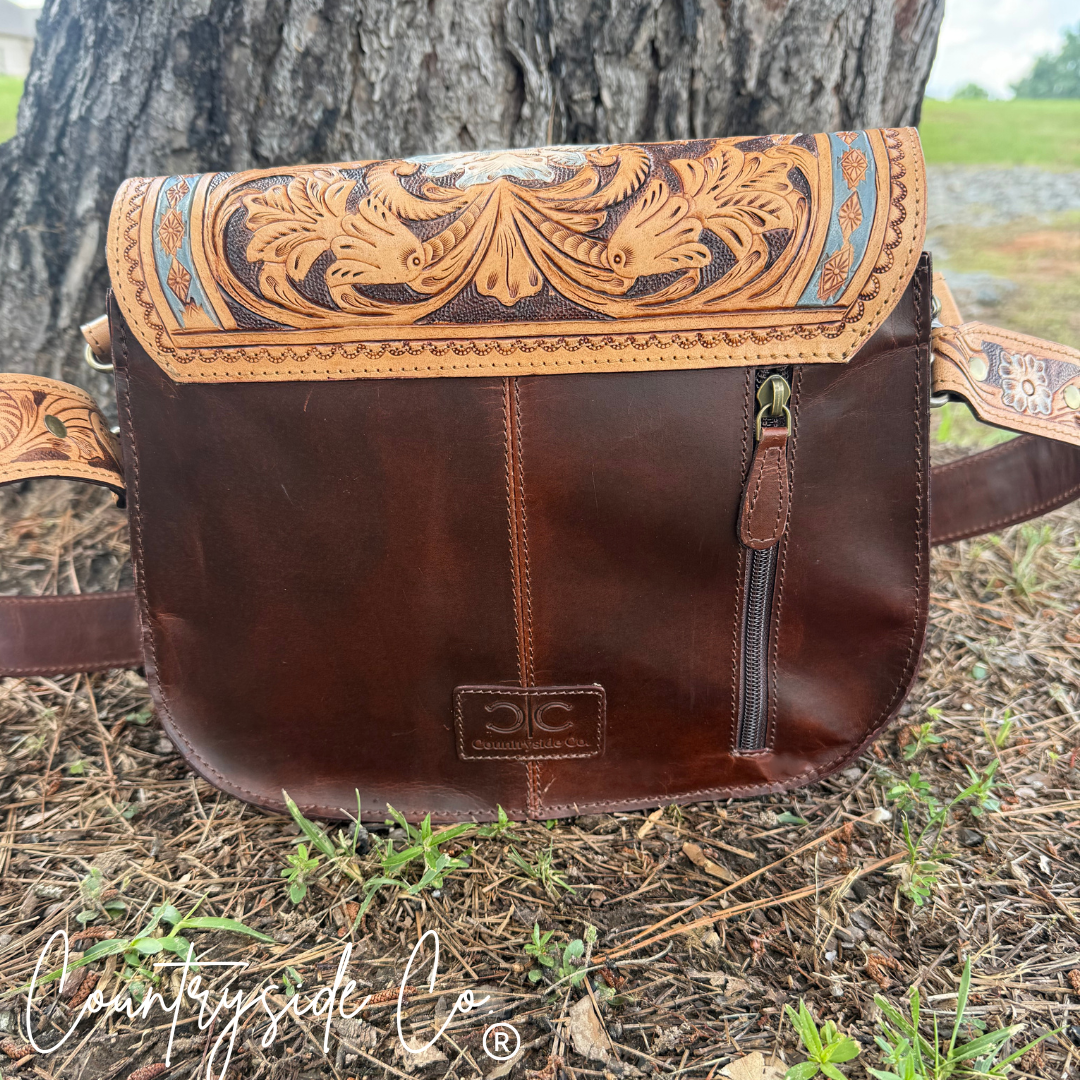 Stella Tooled Leather Concealed Carry Handbag