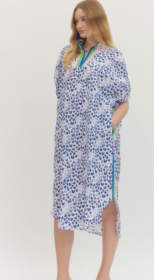 Neon Leopard Midi Dress