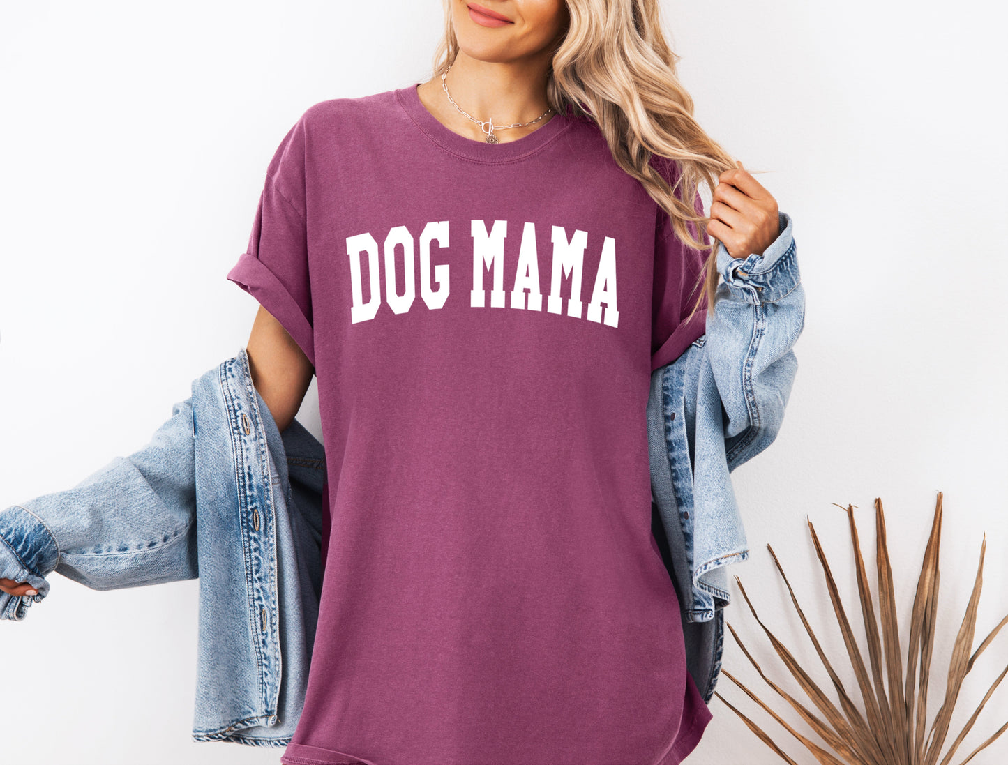 Dog Mama Comfort Colors Garment Dyed T Shirt (Condensed Font)