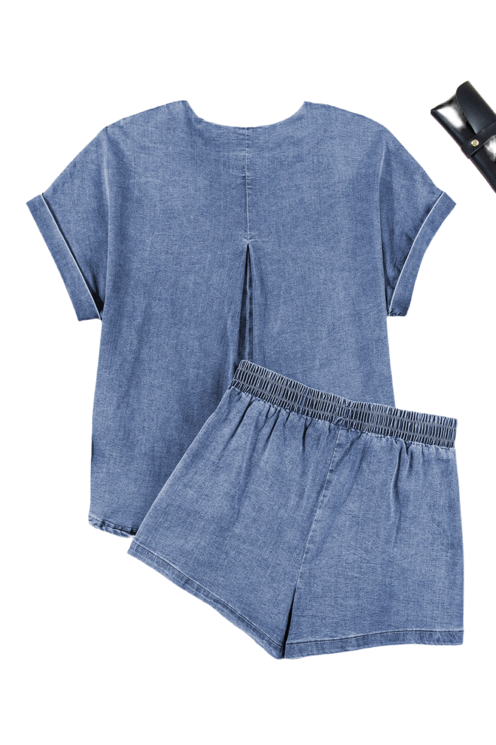 Peace and Love Top and Shorts Denim Set