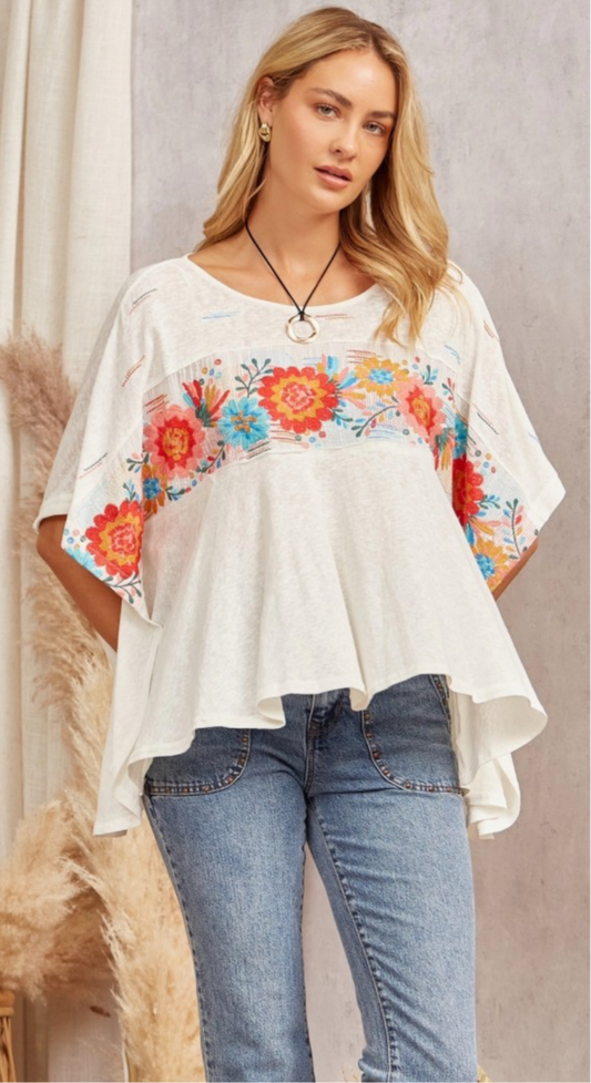 Trinity Embroidered Top