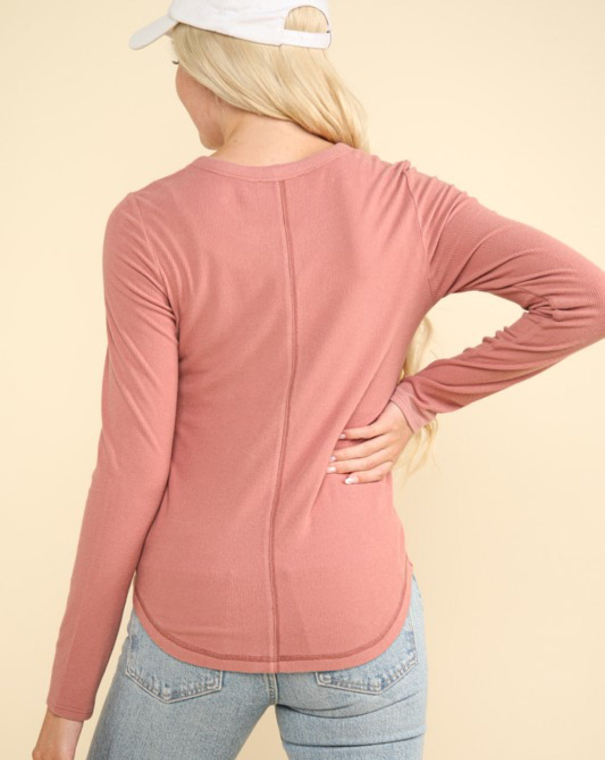 Let You Go Soft Knit Top in Dusty Rose