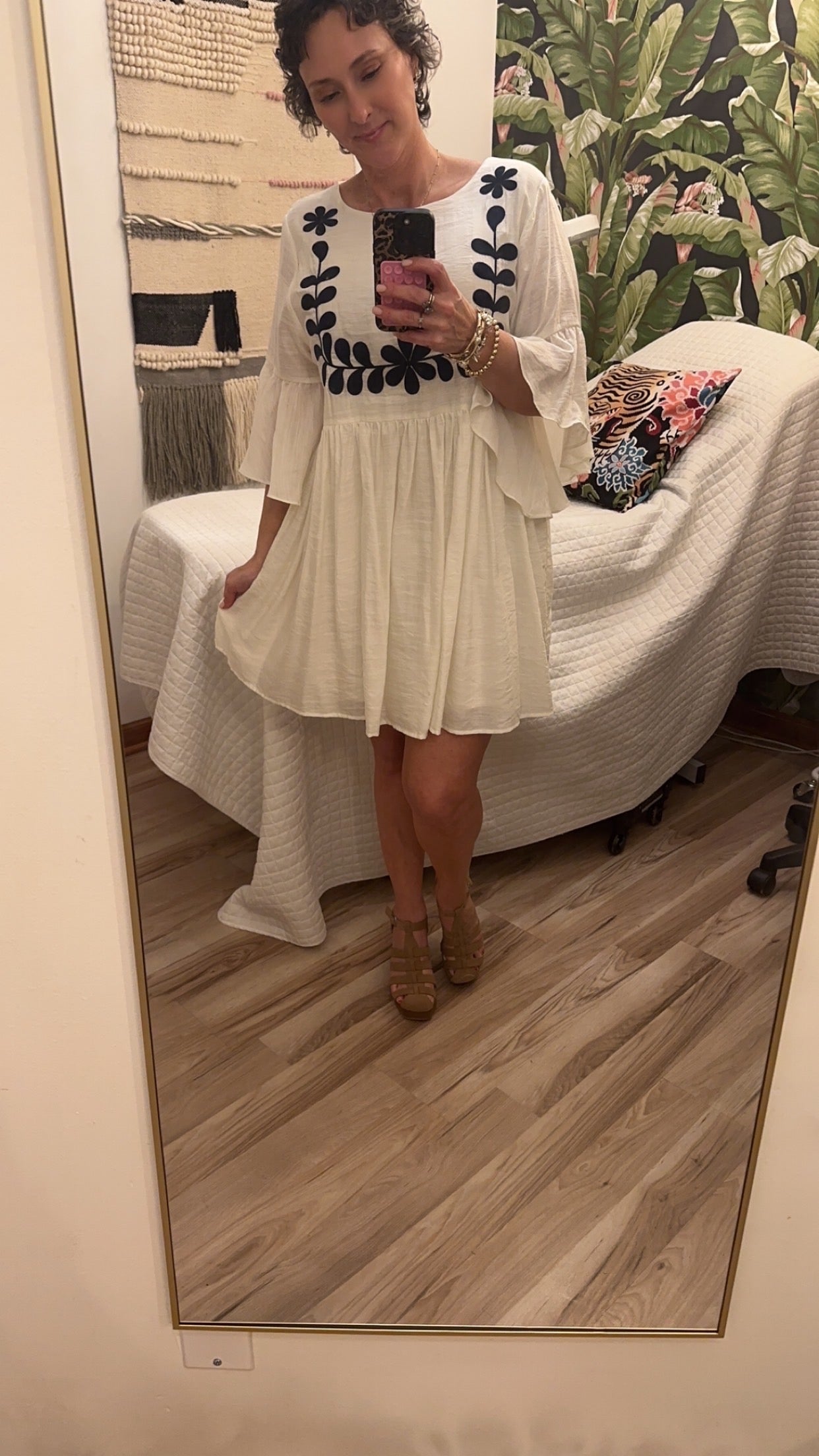 Mallory Flounce Sleeve Mini Dress