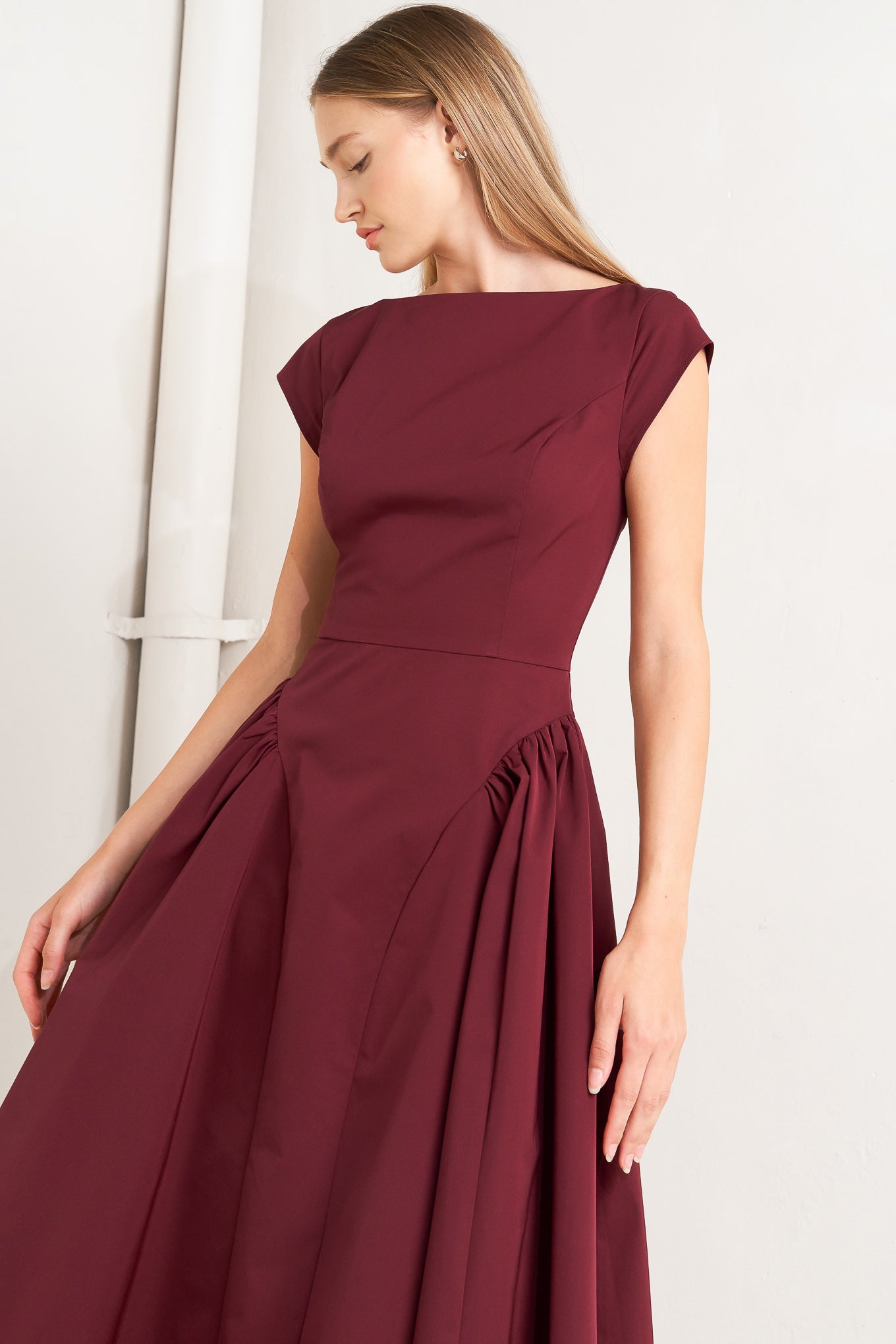 BERRY ARCHIVE ELEGANCE WOVEN MIDI DRESS