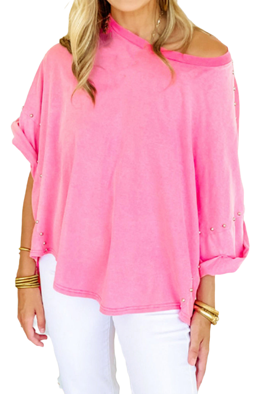 Veronica Studded Oversized Top