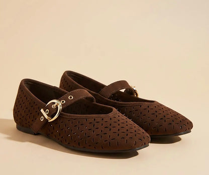 The Linda Suede Mary Jane Shoes