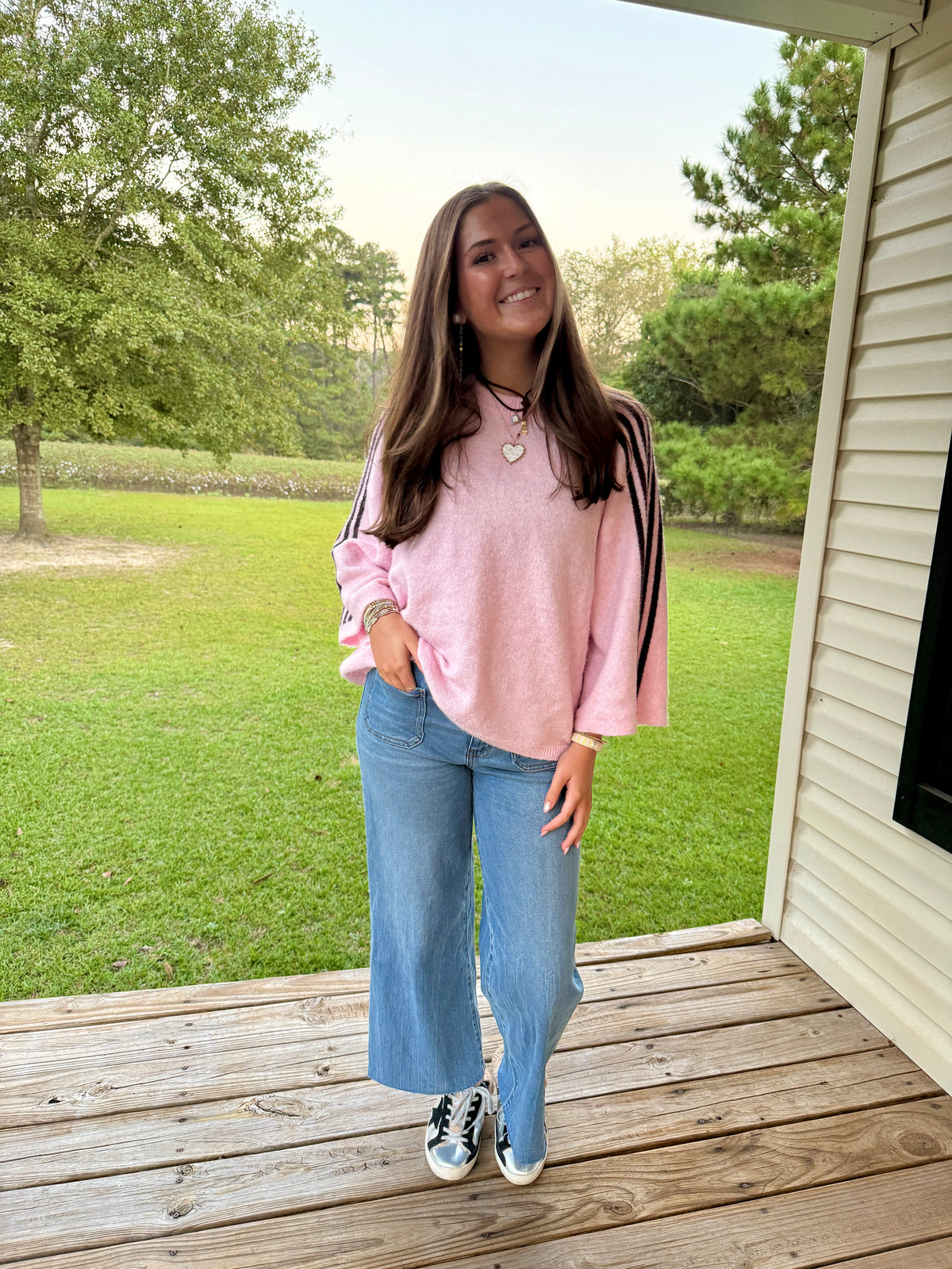Pink Out Oversized Sweater Top