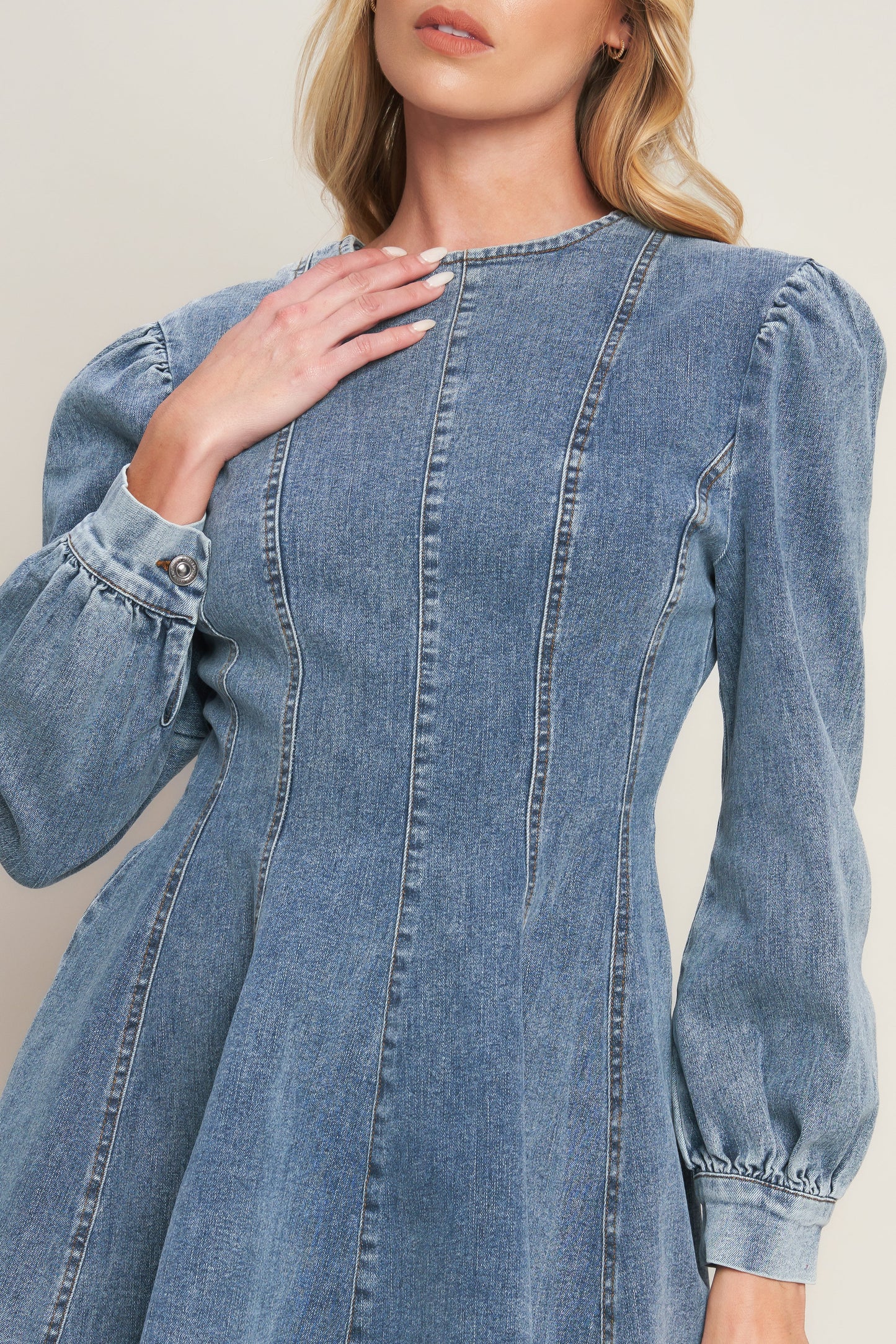 YOUR SWEETIE DENIM MINI DRESS