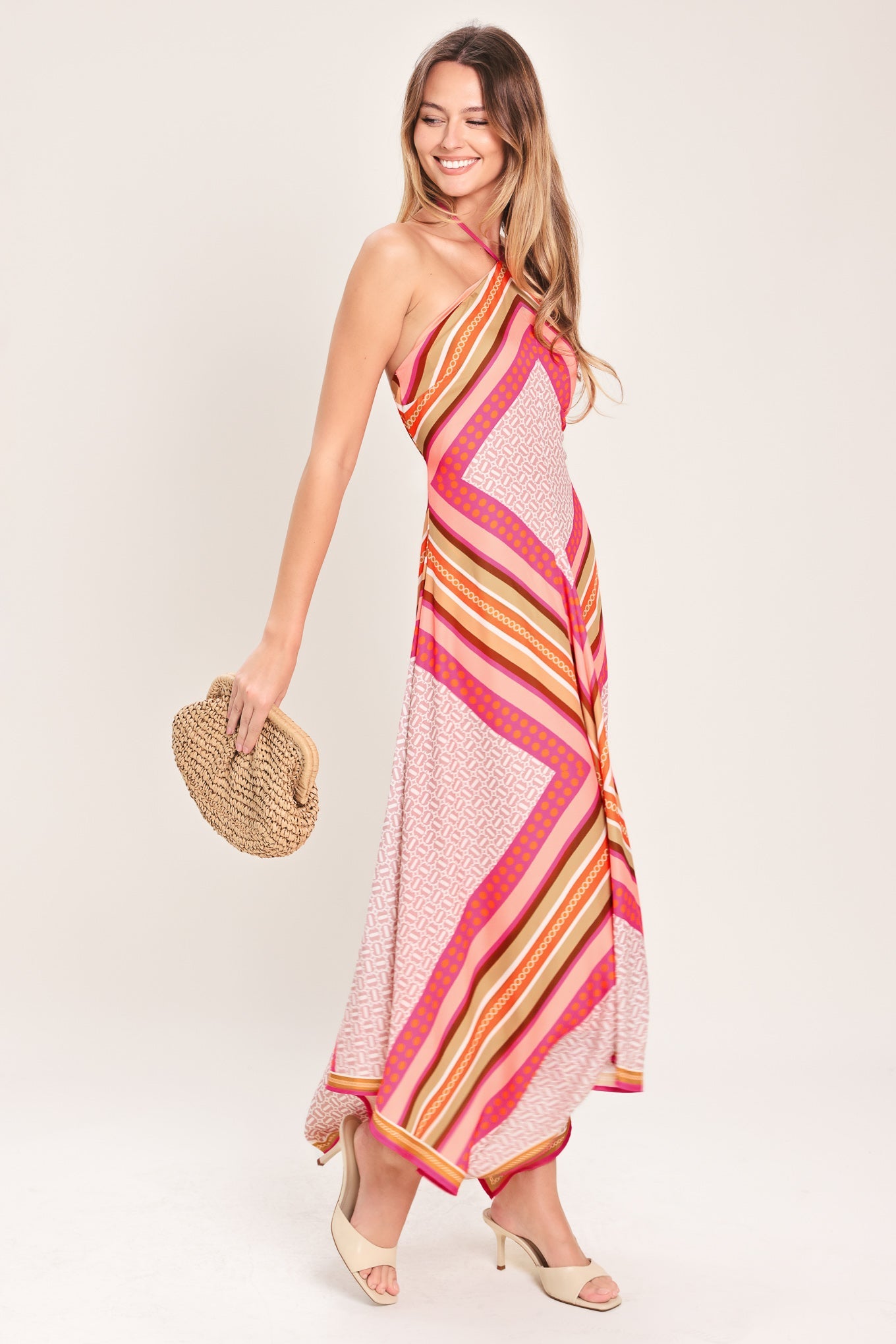 PARADISE CODE WOVEN MIDI DRESS