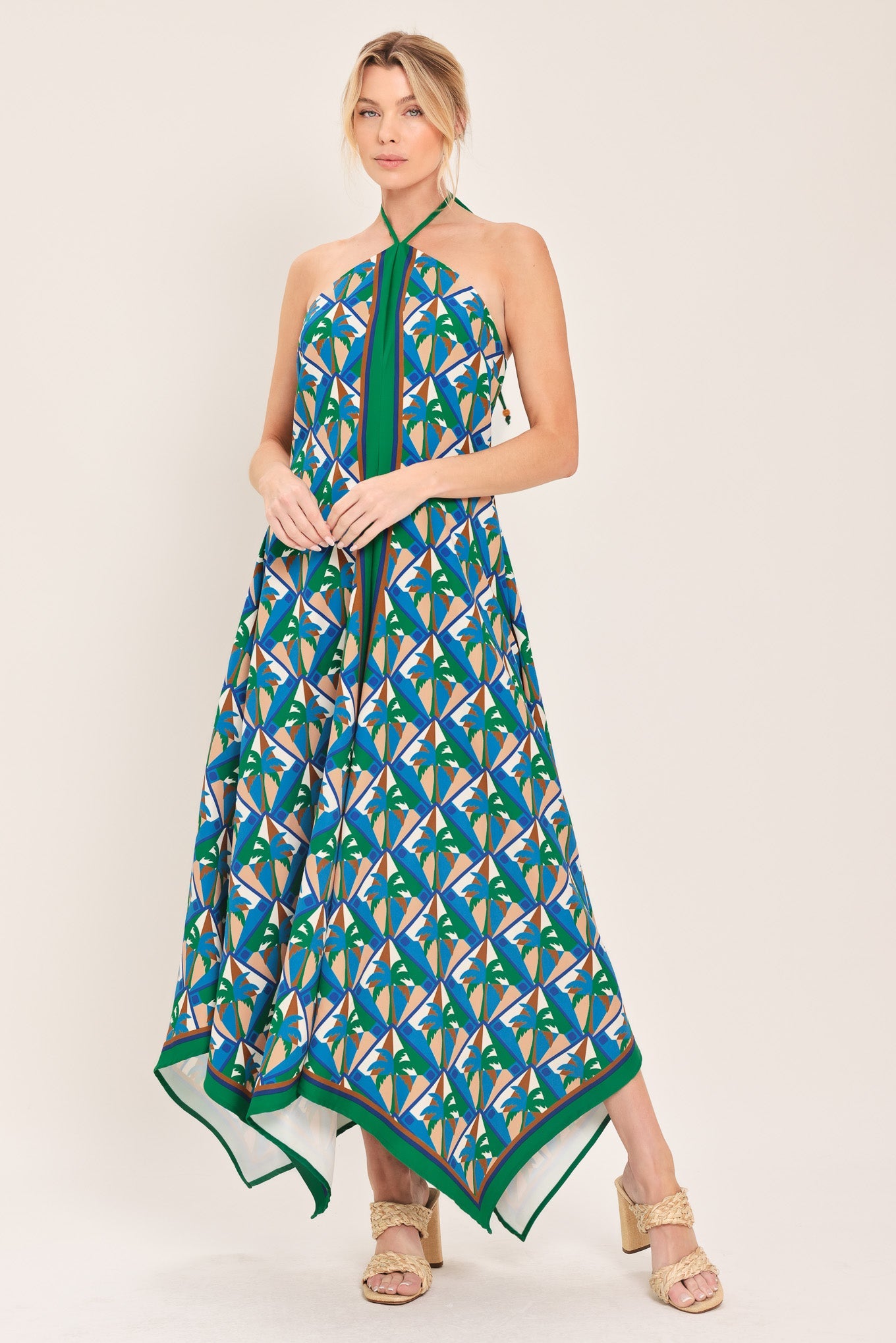 Tahini Temptation Halter Mini Dress