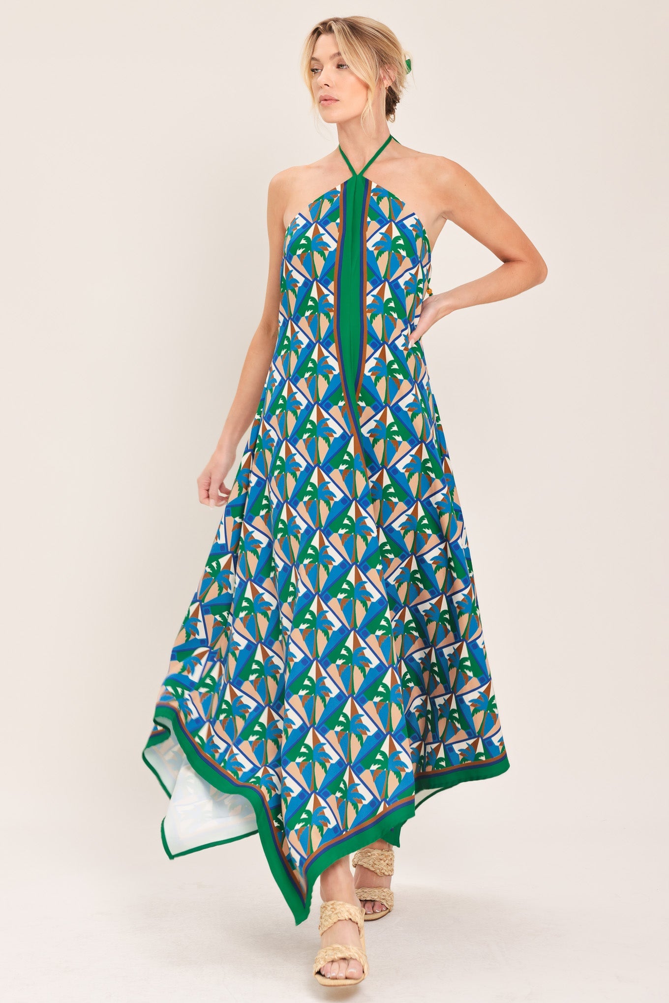 Tahini Temptation Halter Mini Dress