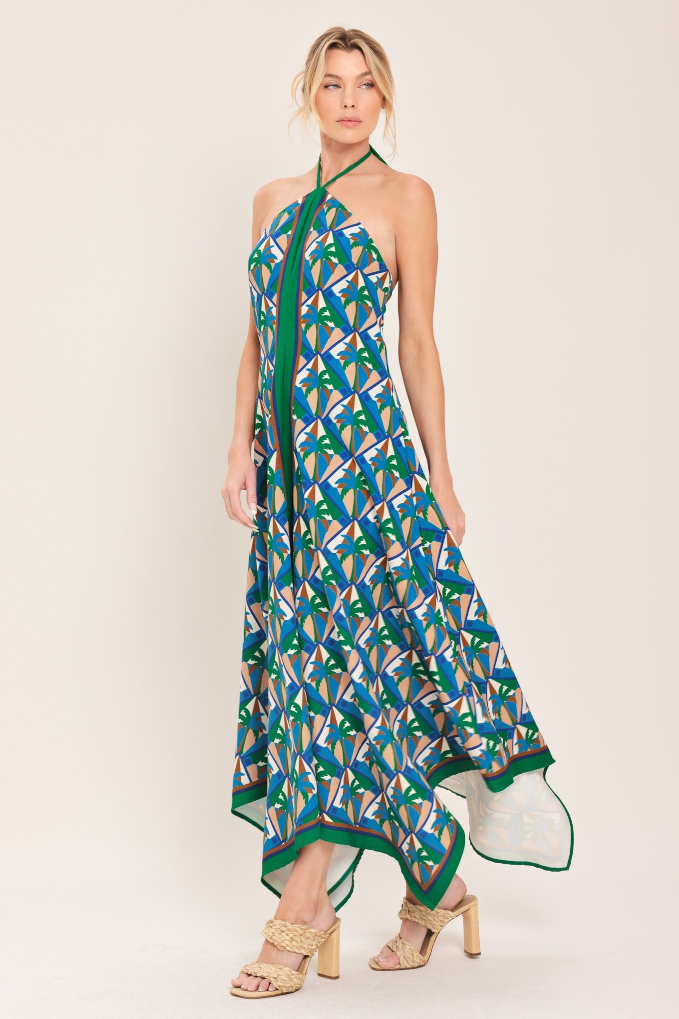 Tahini Temptation Halter Mini Dress