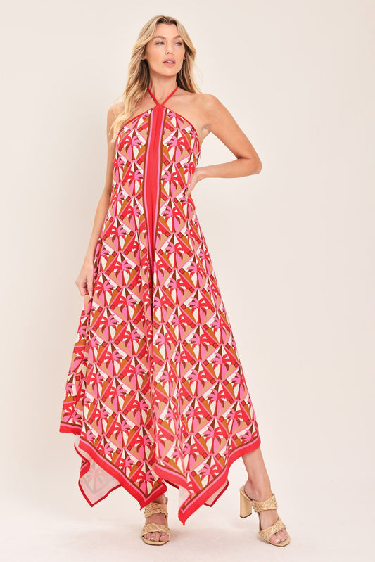 Tahini Temptation Halter Mini Dress