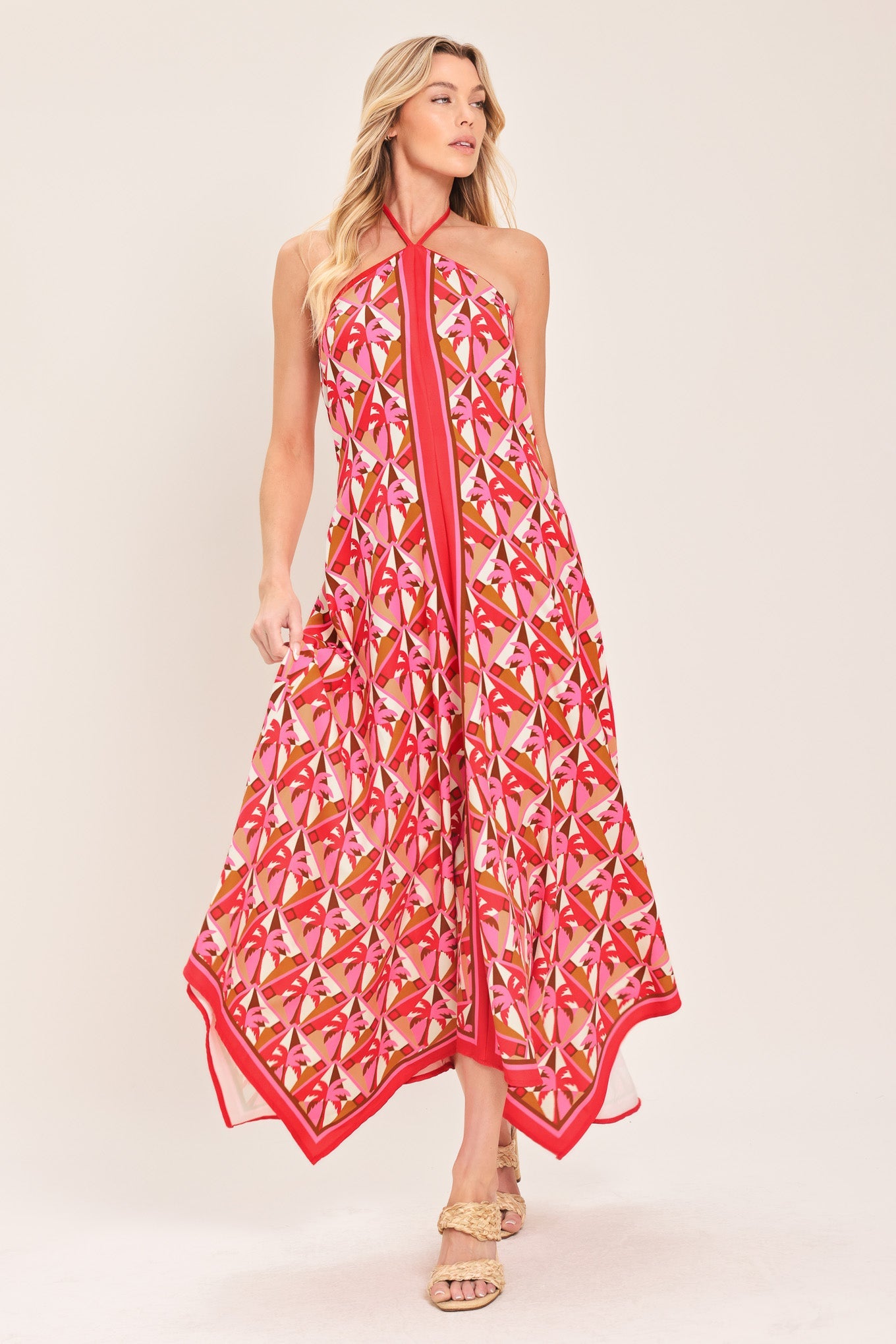 Tahini Temptation Halter Mini Dress