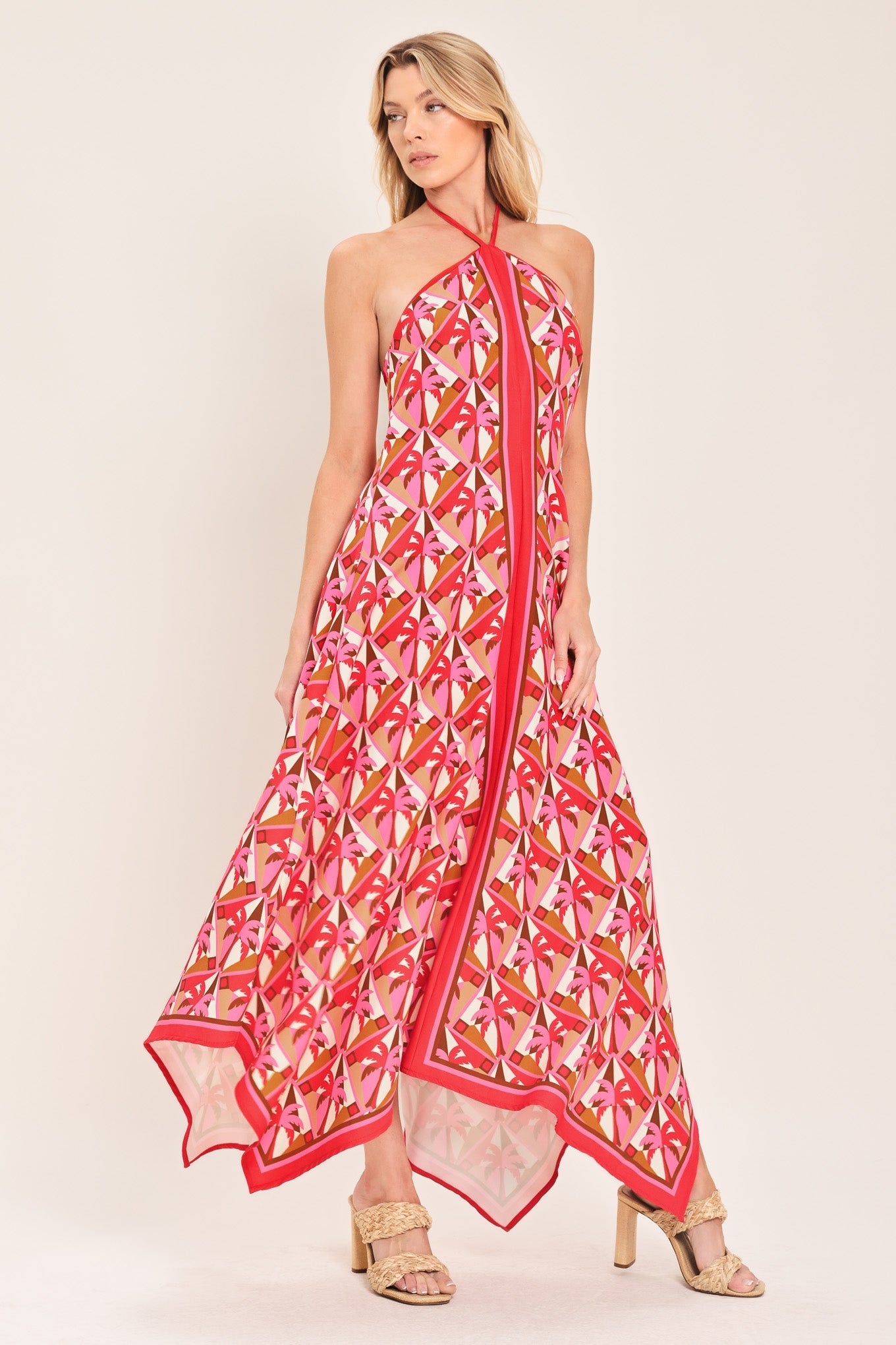 Tahini Temptation Halter Mini Dress