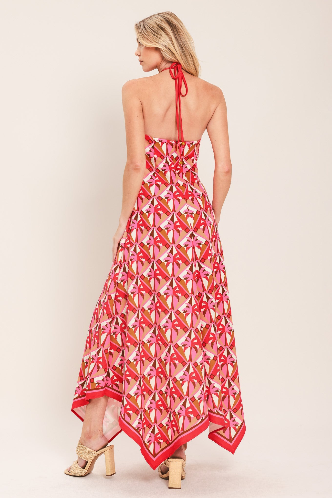 Tahini Temptation Halter Mini Dress