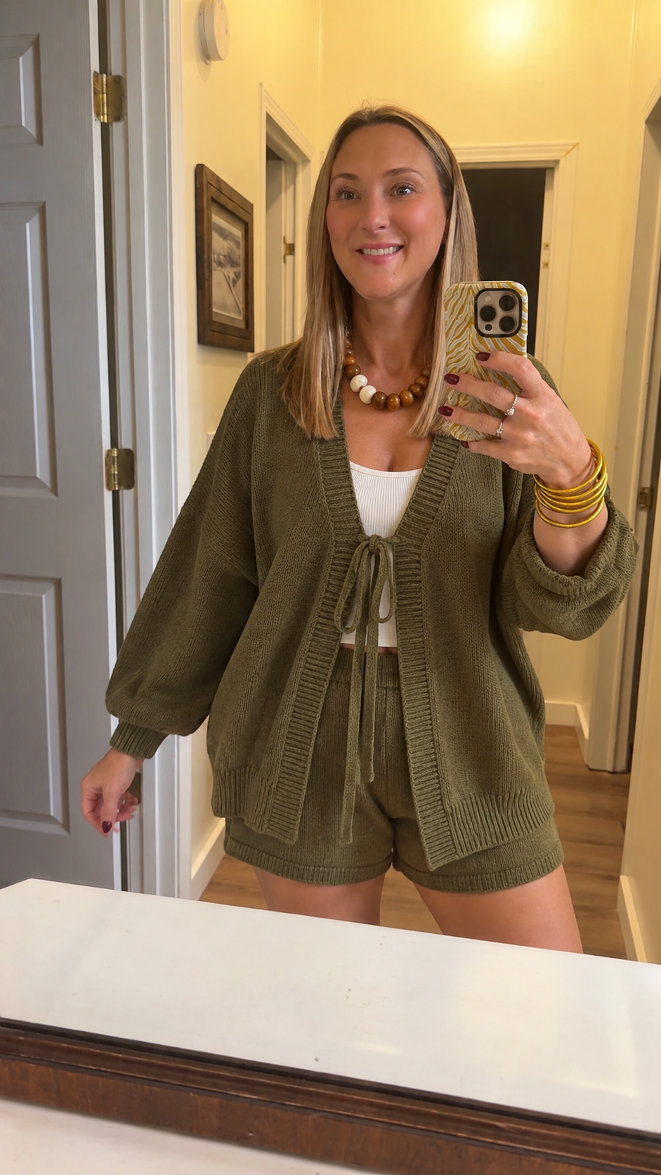 Take A Selfie Cardigan and Shorts Set