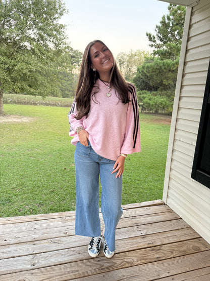 Pink Out Oversized Sweater Top