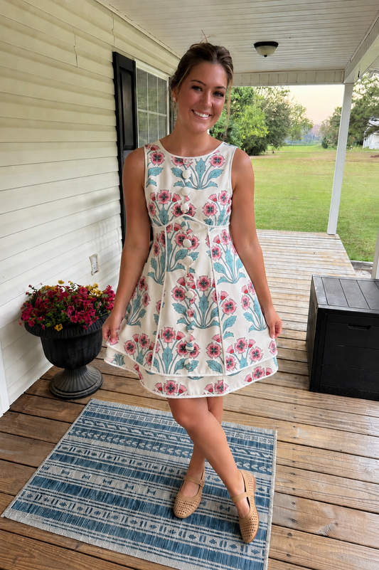 Dinner Date Button Front Mini Dress