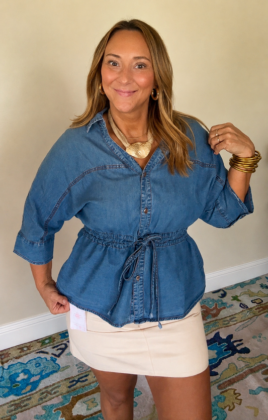 The Everything Denim Top