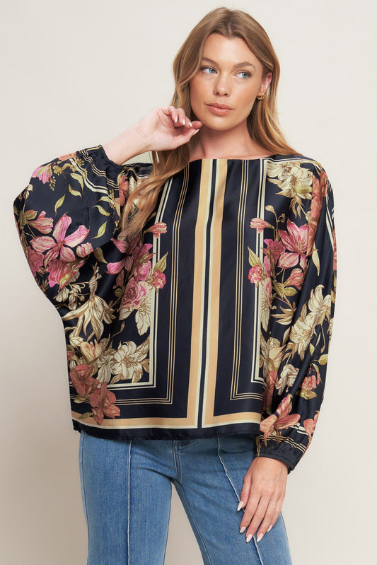 ROYAL TAPESTRY WOVEN TOP